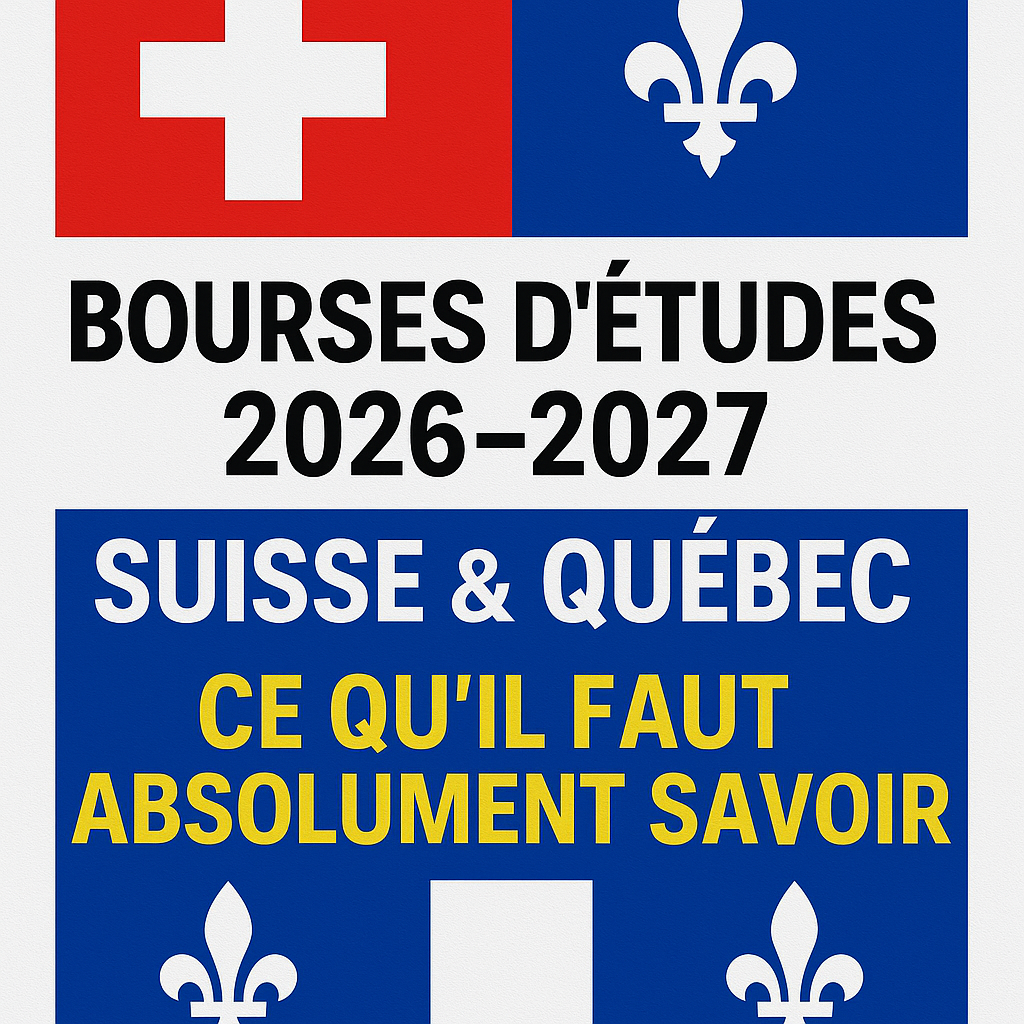 Bourses Suisse, Chine et Québec 2026-2027 : Ce Qu’il Faut Absolument Savoir Avant de Postuler